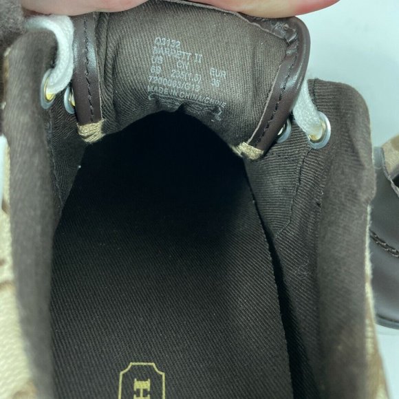 Coach Brown Tan Barrett II Monogram Signature Fabric Lace Up Sneaker - Size 6 - Picture 6 of 6